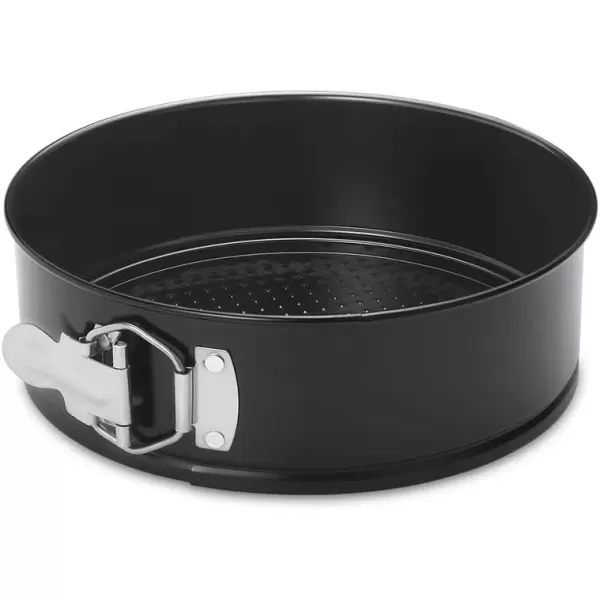 imageHIWARE 9 Inch Nonstick Cheesecake Pan Springform Pan with Removable BottomLeakproof Cake Pan  Black8Inch