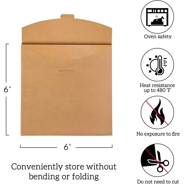 imageHiware 200 Count Unbleached Parchment Paper Squares 6quot x 6quot NonStick Wax Paper Sheets for Separate Burgers Cookies ampamp Other Foods When Storing Freezing