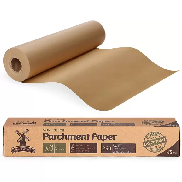 imageUnbleached 15 x 200 ft Parchment Baking Paper Roll  250 SqFt for Baking Cooking Grilling Air Fryer and Steaming