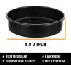 imageHIWARE 6 Inch Cake Pans Set of 4 Nonstick Round Cake Pans with 120 Pieces Parchment Paper Dishwasher Safe8Inch