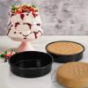 imageHIWARE 6 Inch Cake Pans Set of 4 Nonstick Round Cake Pans with 120 Pieces Parchment Paper Dishwasher Safe8Inch