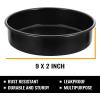 imageHIWARE 6 Inch Cake Pans Set of 4 Nonstick Round Cake Pans with 120 Pieces Parchment Paper Dishwasher Safe9Inch