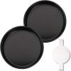 imageHIWARE 6 Inch Cake Pans Set of 4 Nonstick Round Cake Pans with 120 Pieces Parchment Paper Dishwasher Safe9Inch