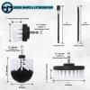 imageHIWARE 16 Pcs Drill Brush Car Detailing Kit  Car Polishing ampamp Buffing Pads Kit  Soft Bristle Power Scrubber with Extend Attachment for Cleaning Car Interior Boat Carpet Upholstery Bathroom