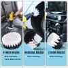 imageHIWARE 16 Pcs Drill Brush Car Detailing Kit  Car Polishing ampamp Buffing Pads Kit  Soft Bristle Power Scrubber with Extend Attachment for Cleaning Car Interior Boat Carpet Upholstery Bathroom