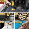 imageHIWARE Drill Brush Attachment Set Yellow Plastic Handle 3 Sized Brush Heads for Cleaning Bathtub Shower Floor Carpet Kitchen Bathroom and MoreYellow