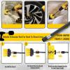 imageHiware 26Piece Drill Brush Set for Cleaning  Power Scrubber Brush Pad Sponge Kit with Extend Attachment for Bathroom Car Grout Carpet Floor Tub Shower Tile Corners Kitchen