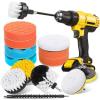 imageHIWARE 16 Pcs Drill Brush Car Detailing Kit  Car Polishing ampamp Buffing Pads Kit  Soft Bristle Power Scrubber with Extend Attachment for Cleaning Car Interior Boat Carpet Upholstery Bathroom