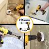 imageHiware 4 Pcs Drill Brush Car Detailing Kit with Extend Attachment Soft Bristle Power Scrubber Brush Set for Cleaning Car Boat Seat Carpet Upholstery and Shower Door  White