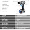 imageCordless drill set DEKO 20V Brushless Drill Driver Kit 38Inch Keyless Chuck Drill Driver 371 Inlbs Torque 181 Torque Setting 2Variable Speed Power drill with 15A Battery