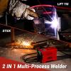 imageDEKOPRO 110220V MMA Welder160A ARC Welder Machine IGBT Digital Display LCD Hot Start Welder with Electrode HolderWork Clamp Input Power Adapter Cable and Brush135A MMA