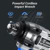 imageDEKOPRO 20V Cordless Impact Wrench 12 Inch Chuck 3200 RPM 258 ftlbs Max Torque Liion Battery Fast Charger Tool Bag1 Battery Pack