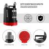 imageDEKOPRO Submersible Water Pump 13 HP 2450GPH Utility Pump Thermoplastic Electric Portable Transfer Water Pump with 10Foot Cord for Pool Tub Garden Pond Draining14HP Red