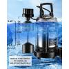 imageDEKOPRO Submersible Water Pump 13 HP 2450GPH Utility Pump Thermoplastic Electric Portable Transfer Water Pump with 10Foot Cord for Pool Tub Garden Pond Draining1HP Sump Pump