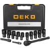 imageDEKOPRO 23Piece Socket Wrench Set 38quot Drive MetricSAE Impact Socket Set with 72 Tooth Reversible Ratchet 6 Point 38quot  1quot ampamp 12mm  21mm Mechanics Tool Set38 23PCS