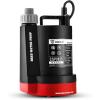 imageDEKOPRO Submersible Water Pump 13 HP 2450GPH Utility Pump Thermoplastic Electric Portable Transfer Water Pump with 10Foot Cord for Pool Tub Garden Pond Draining14HP Red