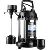 imageDEKOPRO Submersible Water Pump 13 HP 2450GPH Utility Pump Thermoplastic Electric Portable Transfer Water Pump with 10Foot Cord for Pool Tub Garden Pond Draining34HP Sump Pump