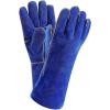 imageDEKO Welding Gloves 14 inch Leather Forge Heat Resistant Blue Welding Glove for Mig Tig Welder Furnace Fireplace and More BlueCamping Stove BBQ