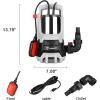 imageSump Pump Submersible DEKOPRO 1HP Submersible CleanDirty Water Pump 3302GPH Portable Utility Sump Pump for Pool Draining with Long 16ft Cable1HP Stainless Steel Water Pump