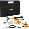 imageDEKO 196 Piece Tool Set General Household Hand Tool Kit with Rip Claw HammerLinemans Plier Measure Tape Rule ampamp Plastic Toolbox Storage Case65PCS