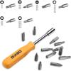 imageDEKO 196 Piece Tool Set General Household Hand Tool Kit with Rip Claw HammerLinemans Plier Measure Tape Rule ampamp Plastic Toolbox Storage Case65PCS