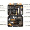 imageDEKOPRO 100 Piece Tool SetGeneral Household Hand Tool Kitwith Plastic Toolbox Storage Case for HandymanHome Maintenance