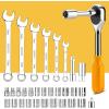imageDEKOPRO 228 Piece Socket Wrench Auto Repair Tool Combination Package Mixed Tool Set Hand Tool Kit with Plastic Toolbox Storage CaseWrench