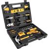 imageDEKO 196 Piece Tool Set General Household Hand Tool Kit with Rip Claw HammerLinemans Plier Measure Tape Rule ampamp Plastic Toolbox Storage Case65PCS