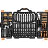 imageDEKOPRO 192 Piece Mechanics Tool Set Socket Wrench Set Plastic Storage Case with Auto Repair Hand Tool Kit Wrench Tool Box Set192PCS