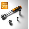 imageDEKOPRO 65 Pieces Mechanic Tool Kit and Socket Sets 14Inch ampamp 38Inch Drive Socket Set with 72Tooth Pear Head Ratchet SAEMetric CrV Steel Socket Wrench Sets