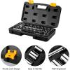 imageDEKOPRO Drive Socket Set34Piece 14quotampamp 38quot Drive Socket Wrench Setfor Mechanics  Professional CRV SAE ampamp Metric Sockets with QuickRelease RatchetSocket AdaptersExtension Bar and Drill Adapter