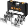 imageDEKOPRO 32 Pieces Hex Bit Socket Set 14 38 12 Drive Socket Set SAE and Metric S2 ampamp CrV Steel