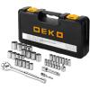 imageDEKOPRO Drive Socket Set34Piece 14quotampamp 38quot Drive Socket Wrench Setfor Mechanics  Professional CRV SAE ampamp Metric Sockets with QuickRelease RatchetSocket AdaptersExtension Bar and Drill Adapter