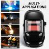 imageWelding Helmet Auto Darkening DEKORPO True Color Solar Powered Auto Darkening Welding Welder Mask Hood HelmetsMZ223TPure Black