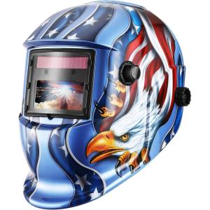 imageWelding Helmet Auto Darkening DEKORPO True Color Solar Powered Auto Darkening Welding Welder Mask Hood HelmetsMZ225TEagle Bule