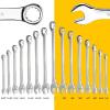 imageDEKOPRO Combination Wrench Set SAEampampMetric 30piece 14 to 1 ampamp 822mm 12Point Chrome Vanadium Steel with Plastic Tray15Piece 141 in