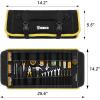 imageDEKOPRO Tool Roll Bag with Tool Set Small Tool Roll Organizer Pouch Pocket Bag with Tool Kit Gifts for Men Heavy Duty Tool Storage Bags Pouches Mechanic Electrician Tools122PCS