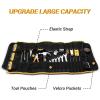 imageDEKOPRO Tool Roll Bag with Tool Set Small Tool Roll Organizer Pouch Pocket Bag with Tool Kit Gifts for Men Heavy Duty Tool Storage Bags Pouches Mechanic Electrician Tools122PCS