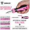 imageDEKOPRO Tool Set for Women Pink Tool Set for Home Repair Womens Tool Kit for All Purpose 42 Piece