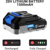 imagePower Drill Cordless DEKO PRO Pink Cordless Drill 20V Electric Power Drill Set Tool for Women Drills with Battery and Charger 20 Volt Drills Driver KitBlue