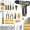 imagePower Drill Tool Set Kit DEKOPRO Cordless Drill Tool Box with 12V Battery Electric Drill Driver for Home Hand Repair Power Tools Sets Drills Case
