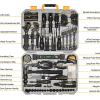 imageTool Kit Set Box for Home Household with Drill Wrench Socket Basic Hand Tools Sets for Men Car Repair Mechanic Tool Kit Set Automotive with Plastic Tool Box 178 Piece178PCS