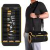 imageDEKOPRO Tool Roll Bag with Tool Set Small Tool Roll Organizer Pouch Pocket Bag with Tool Kit Gifts for Men Heavy Duty Tool Storage Bags Pouches Mechanic Electrician Tools122PCS