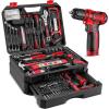 imageDrill Tool SetTool Kit with 12V Power Cordless Drill Hand Repair Tools Box with Drill Home Tool Kits for Men ampamp Women Hand Drill Set Perfect for Homeowner Diyer Handyman  Red