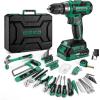 imagePink Power Drill Tool Kit Set 20V Cordless Electric Drill Driver Tool Box with BatteryGreen