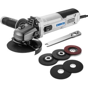 imageAngle Grinder Electric Power Tool DEKOPRO 412 Inch 75Amp Angle Grinder Power Corded Hand Grinders Tools with Grinding and Cutting Wheel Disc for Metal Wood