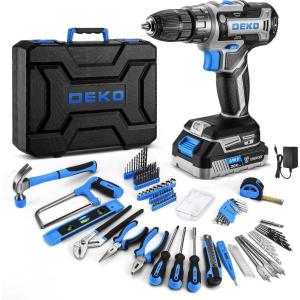 imagePink Power Drill Tool Kit Set 20V Cordless Electric Drill Driver Tool Box with BatteryBlue