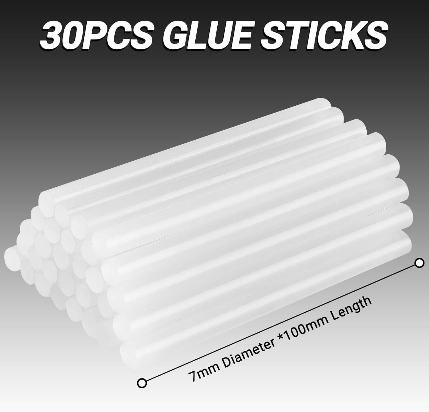 imageMini Hot Glue Gun KitDEKOPRO 20Watt High Temp Glue Guns Tool with 55Inch Cord Includes 30 Glue Sticks for Glue Gun Crafts DIY School Art Quick Home Repair Gray