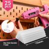 imageHot Glue Gun Full Size DEKOPRO 60100Watt Dual Temp Hot Glue Gun Kit with 25 Glue Sticks Organize Storage Case Heavy Duty Heat Glue Gun Tool Set for Home Repair Art ampamp Crafts DIYPink