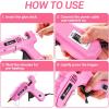 imageHot Glue Gun Full Size DEKOPRO 60100Watt Dual Temp Hot Glue Gun Kit with 25 Glue Sticks Organize Storage Case Heavy Duty Heat Glue Gun Tool Set for Home Repair Art ampamp Crafts DIYPink
